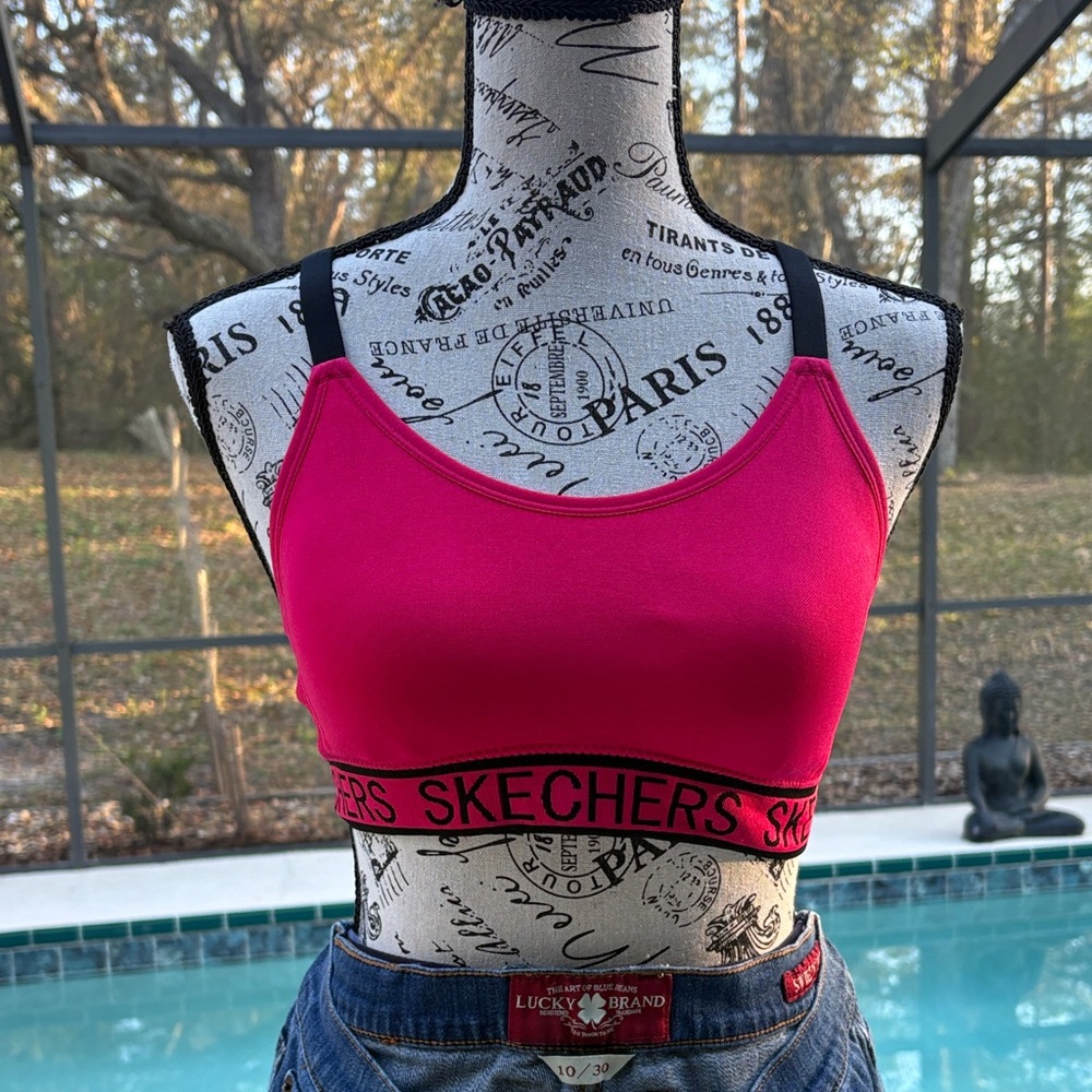 Skechers Pink Sports Bra Sz M